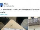 Lo que ha visto pegado en una mesa de un bar de Barcelona está indignando a muchas personas