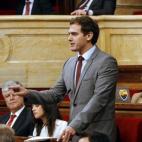 Albert Rivera en el pleno de control al Govern en el Parlament en 2014.