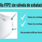 Mascarilla FFP2 sin v&aacute;lvula de exhalaci&oacute;n