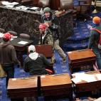 Manifestantes pro-Trump en el Capitolio.